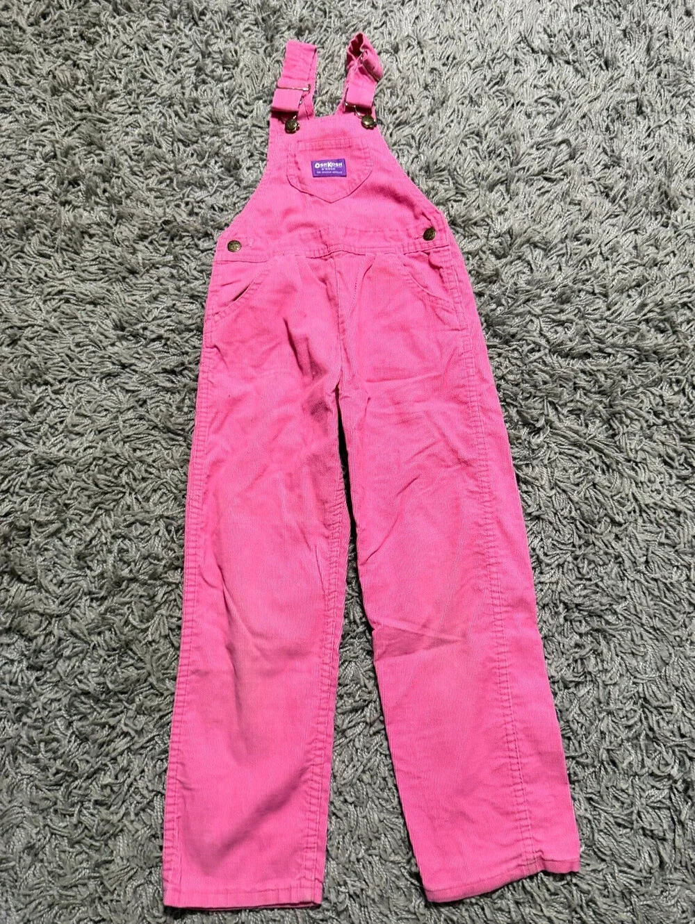 Vintage Osh Kosh B'Gosh Pink Corduroy Overalls  Size 6T made in USA